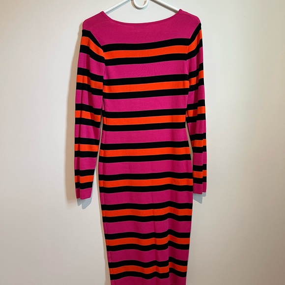 Fashion Nova Pink and Orange Sheath Midi Dress - Picture 2 of 2